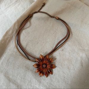 Fired Flower Necklace